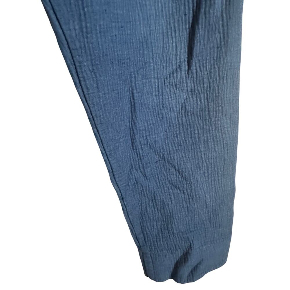 Black Crane Quilted Textured Relaxed Pants Navy Womans XS - Picture 9 of 12